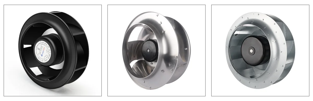 Backward-curved centrifugal fan detail