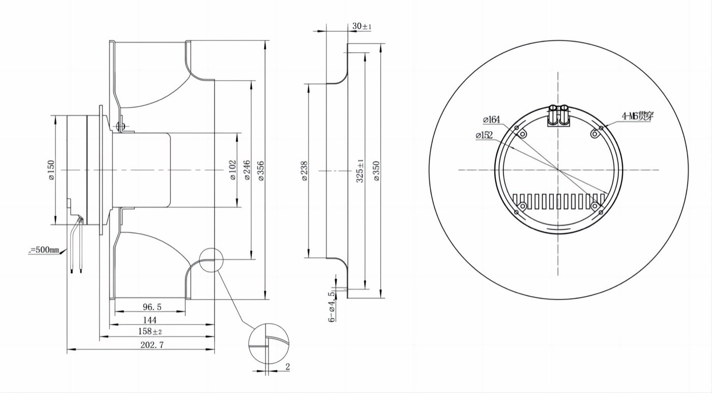 EC 355 Centrifugal fan图纸