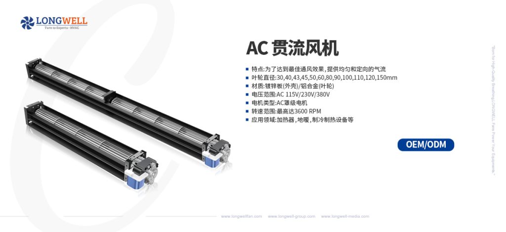 Longwell AC贯流风机(横流风机)系列