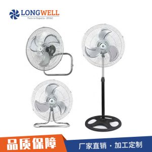 朗伟厂家直供落地扇三合一工业扇大风力家用立式摇头电风扇外贸
