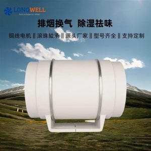 朗伟 管道风机斜流风机 8寸排气扇卫生间换气扇 厨房油烟抽风机