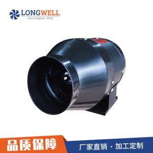 朗伟 EC混流管道风机 斜流增压低噪排风扇 4寸家用工业型管道风机