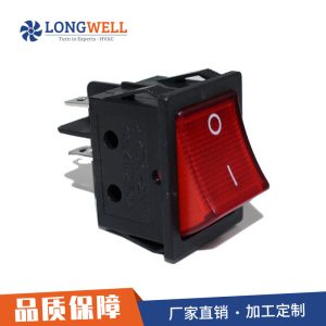 朗伟 船型开关KCD4 翘板开关长脚电器玩具电源开关 船形开关双刀