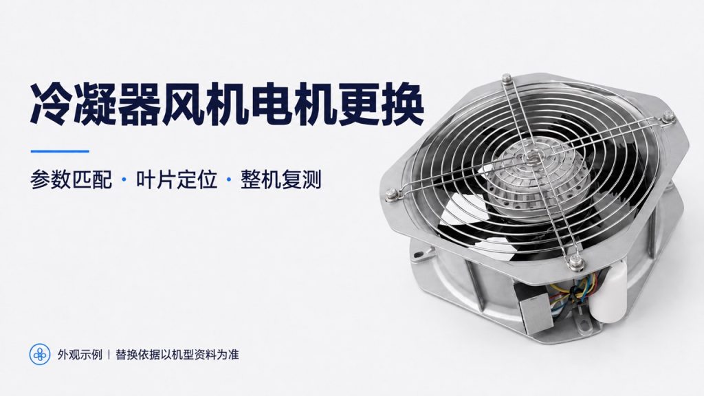 空调冷凝器风机电机更换：参数匹配与叶片定位