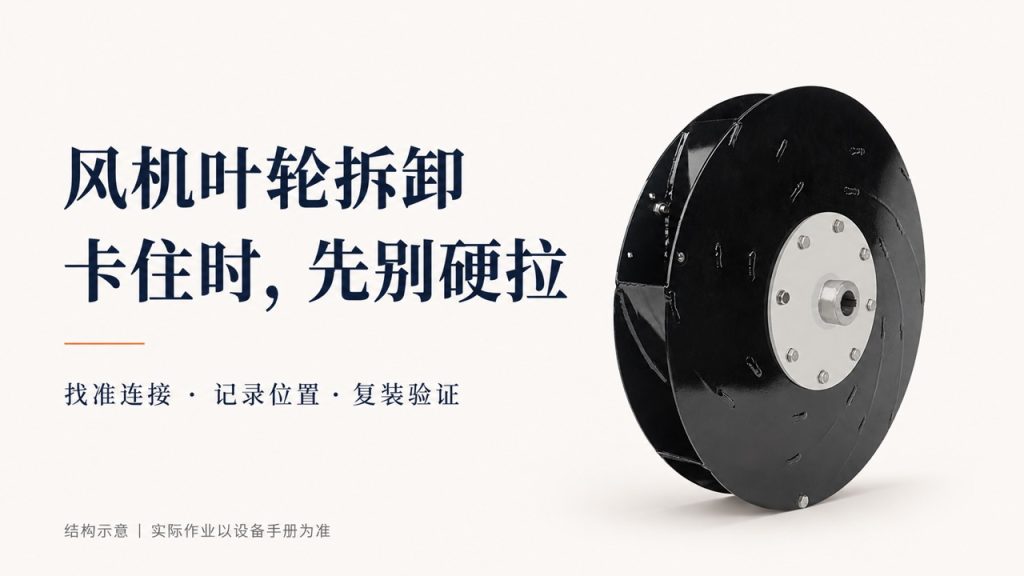 风机叶轮拆卸：卡住时先查轮毂，拆后如何复装验证